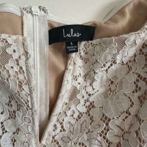 Lulu's Ivory Floral Lace Bralette with Nude Lining